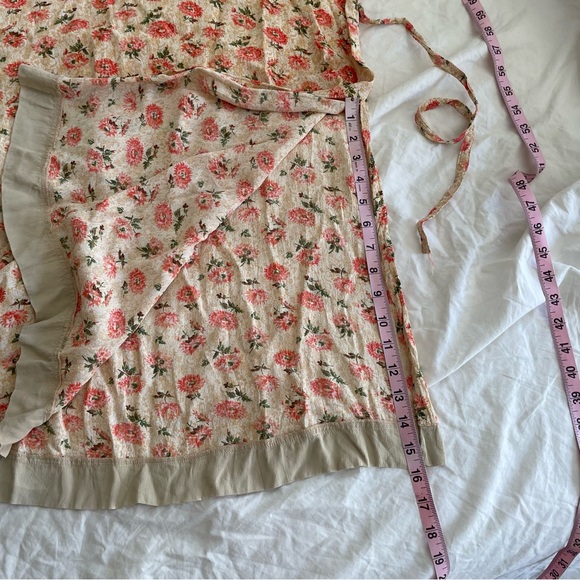 vintage April Cornell Tunic Dress 80s/90s XL/Plus Floral Boho TieBack Sleeveless - Picture 10 of 13